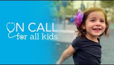 Girl posing for On Call for all kids at Johns Hopkins All Children's Hospital
