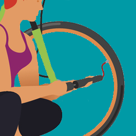 bike safety flat tire illustration