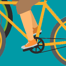 child bike safety image - teal