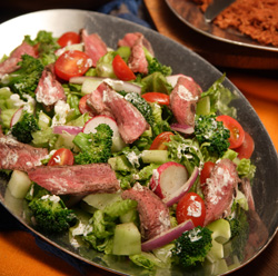 New York strip steak salad