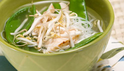 Southeastern ginger chicken noodle soup