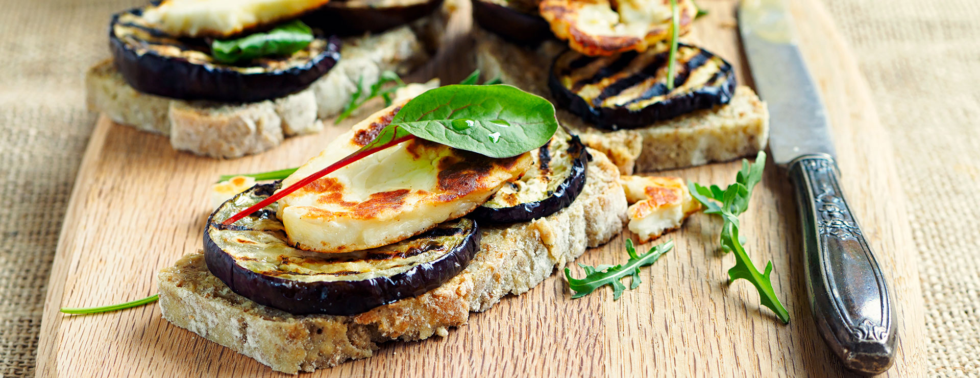 greek roasted vegetable sandwich