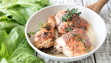 Grilled chicken seasoned with thyme