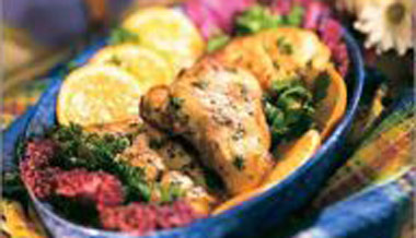 Honey herb chicken dish