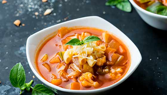 Bowl of minestrone