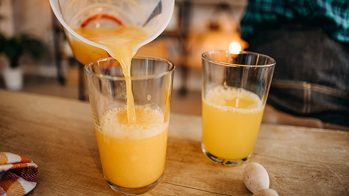 Pitcher of fresh squeezed orange juice