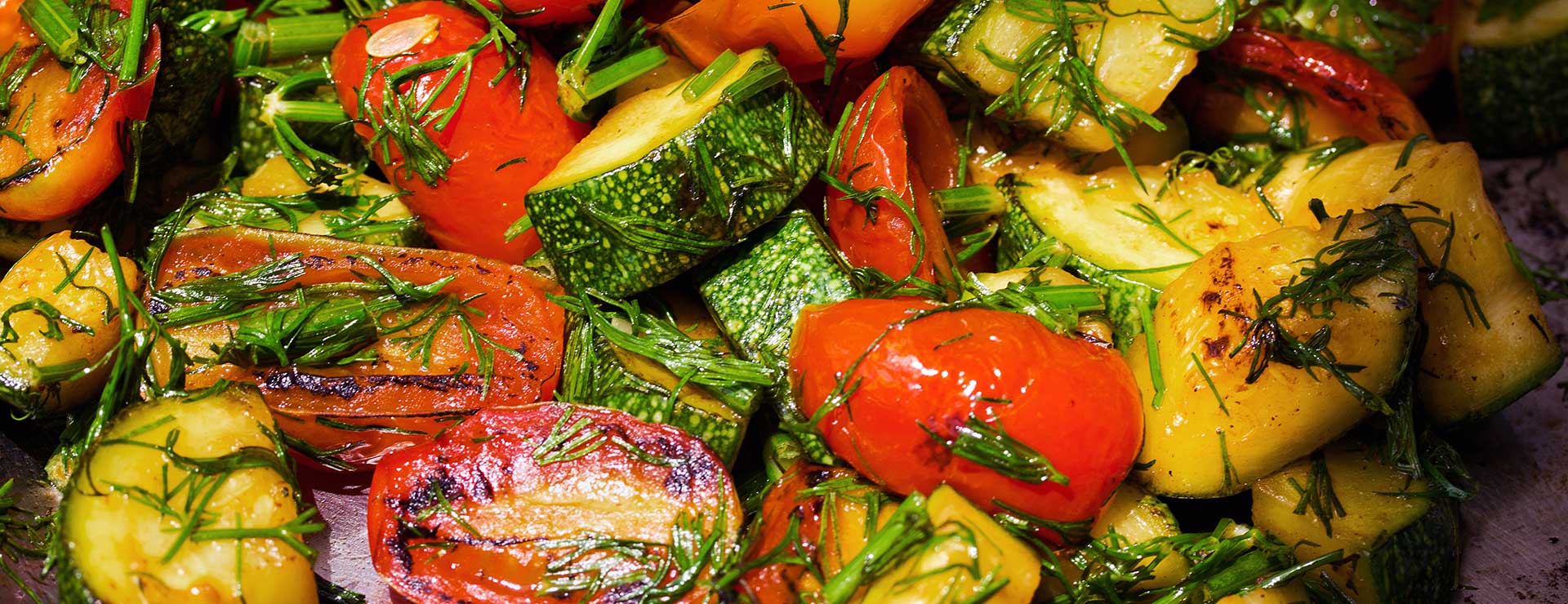 Sauteed summer squash and tomatoes.