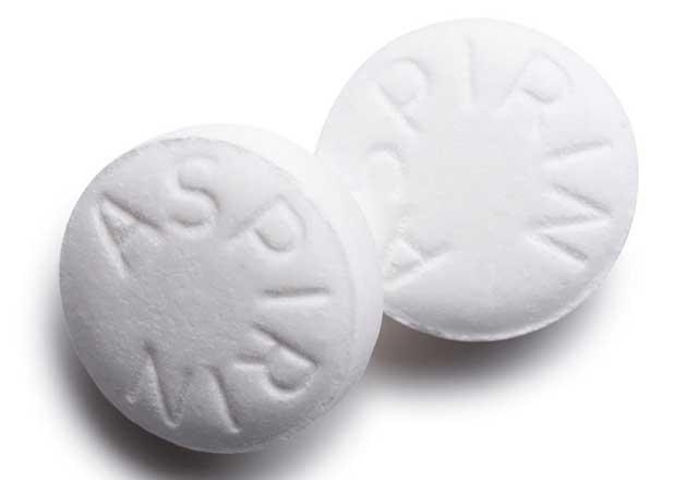 Aspirin pills.