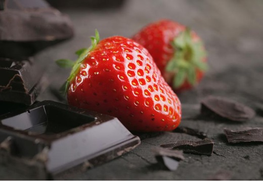 Strawberries and dark chocolate
