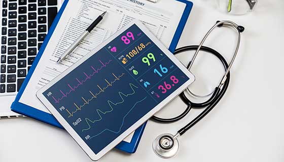 Vitals chart on an iPad