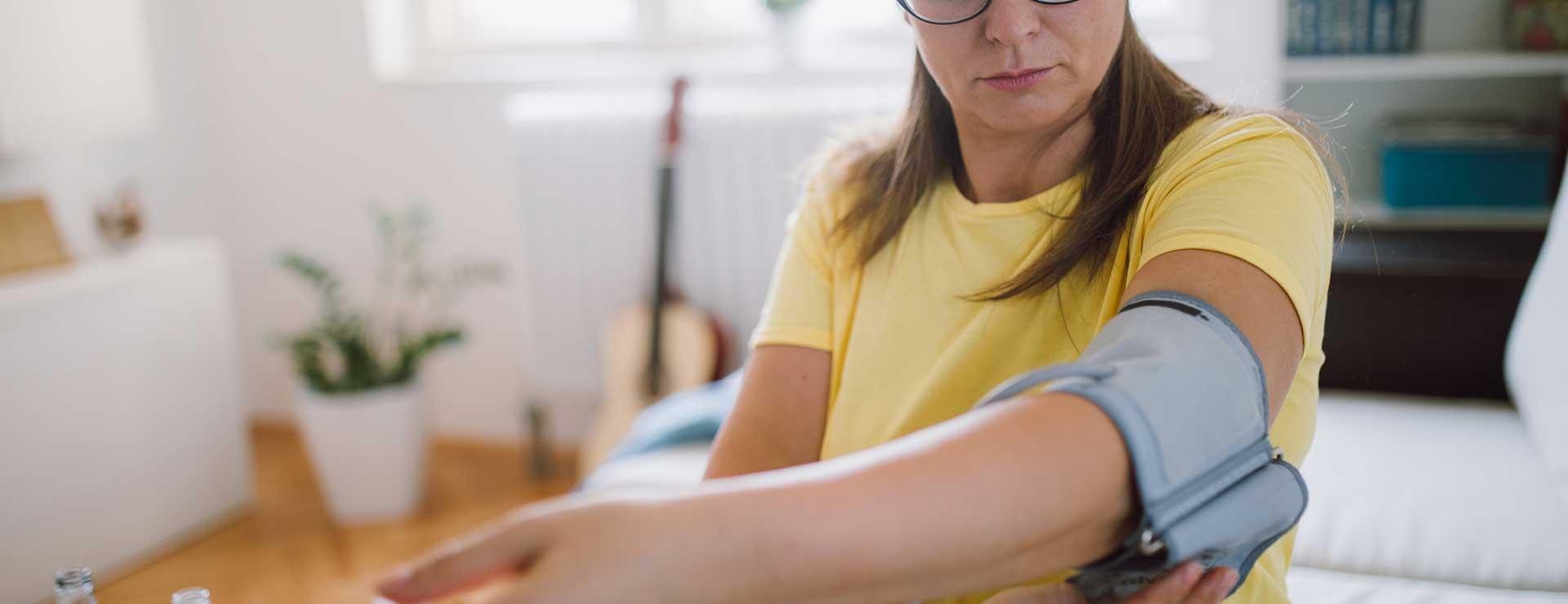 woman getting blood pressure