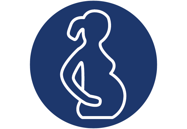 Graphic of pregnant woman holding belly
