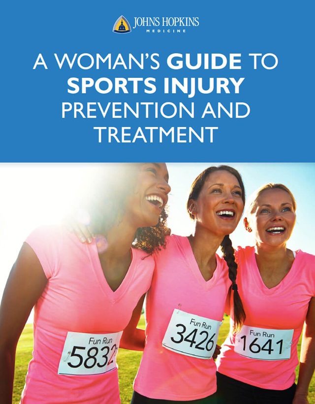 The cover image for the Woman's Guide to Sports Injury Prevention and Treatment, showing three women after a run.