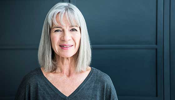 Smiling middle aged woman