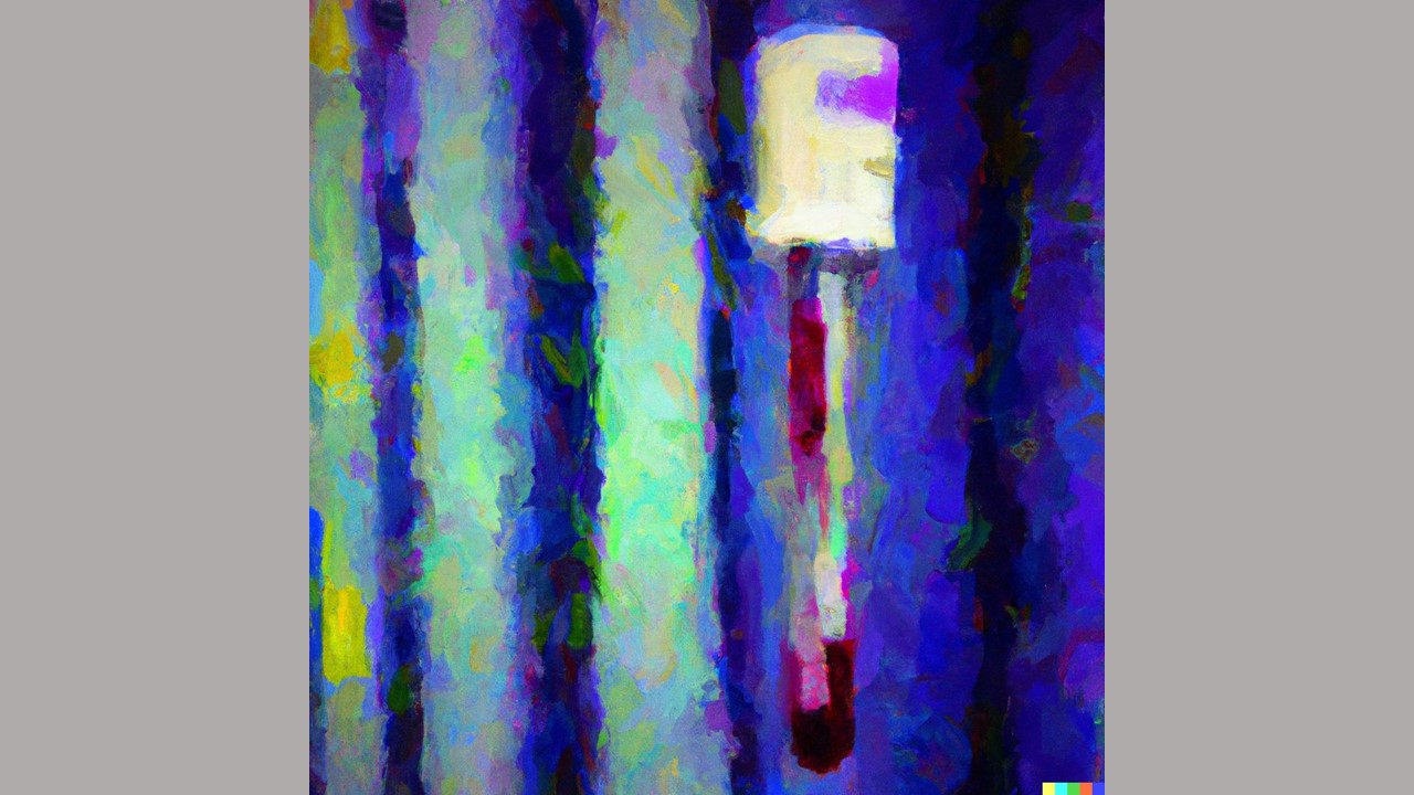 An impressionist painting of a liquid biopsy, credit: Valsamo Anagnostou x DALL-E, openAI
