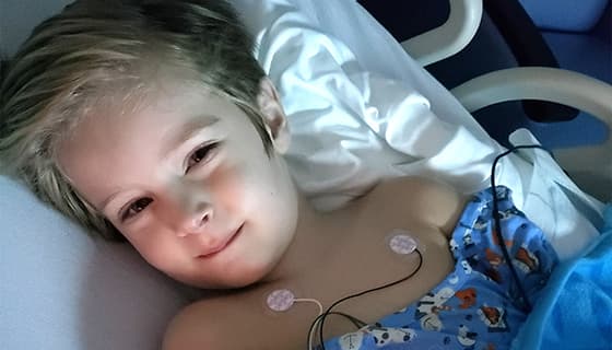 Alex at Johns Hopkins All Children's, where he was treated for multisystem inflammatory syndrome in children (MIS-C).