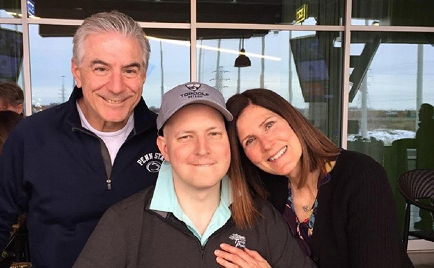 Bob, Bryan and Anne, after Bryan’s treatment for testicular cancer