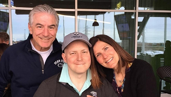 Bob, Bryan and Anne, after Bryan’s treatment for testicular cancer