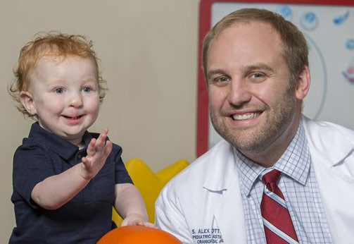 Camden with his doctor, Plastic Surgeon Alex Rottgers, M.D.
