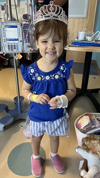 Lyla during her treatment at Johns Hopkins All Children's