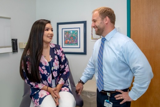 Marianna with Doctor Alex Rottgers, M.D. at All Children’s Hospital