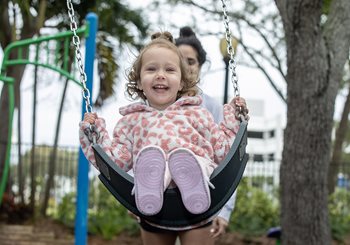 Millie is an active 3-year-old, busy with dance classes and cheerleading who was treated at Johns Hopkins All Children’s Hospital in St. Petersburg, Florida.