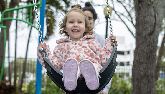 Millie is an active 3-year-old, busy with dance classes and cheerleading who was treated at Johns Hopkins All Children’s Hospital in St. Petersburg, Florida.