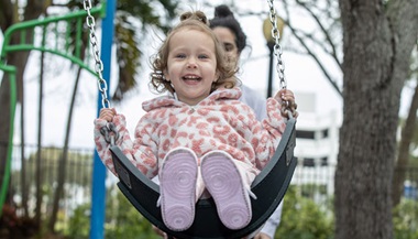Millie is an active 3-year-old, busy with dance classes and cheerleading who was treated at Johns Hopkins All Children’s Hospital in St. Petersburg, Florida.