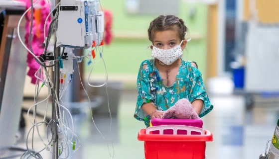 Olive joining in a special Heart Walk at All Children’s Hospital