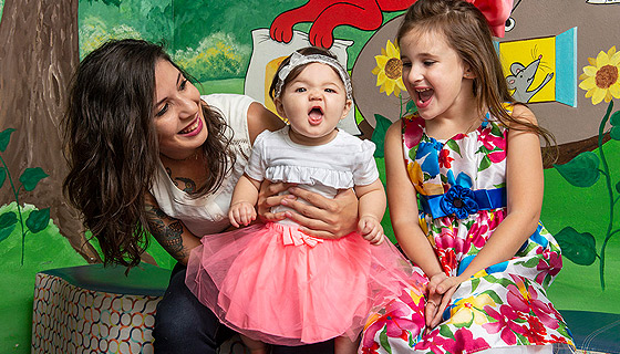 Mom Raquel with daughters Rhemy and Rhaven