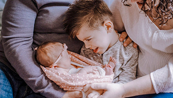 Silas with his family.
