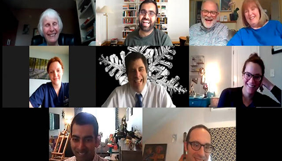 The Stephens' reunite with their care team through zoom