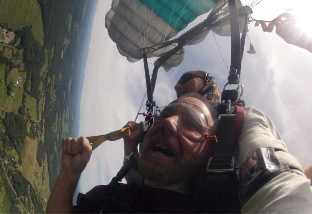 Steve skydiving