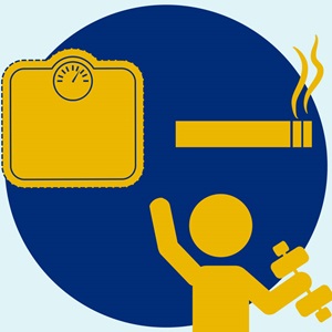 icon showing lifestyle factors that affect back pain