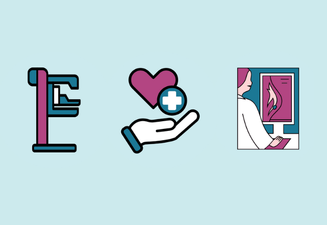 illustrations of breast health care