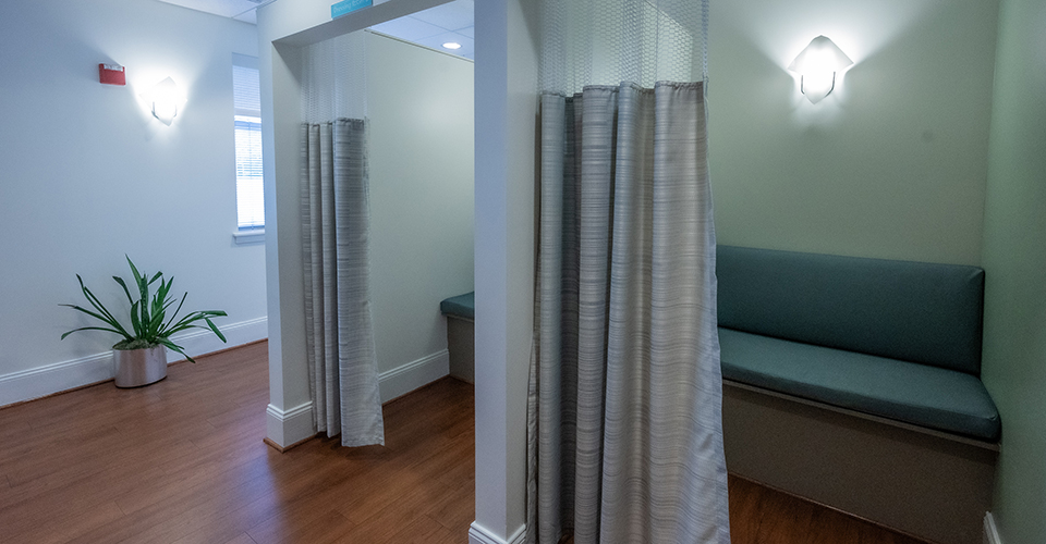 patient changing area