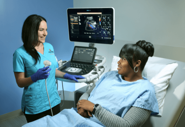 patient having an ultrasound exam