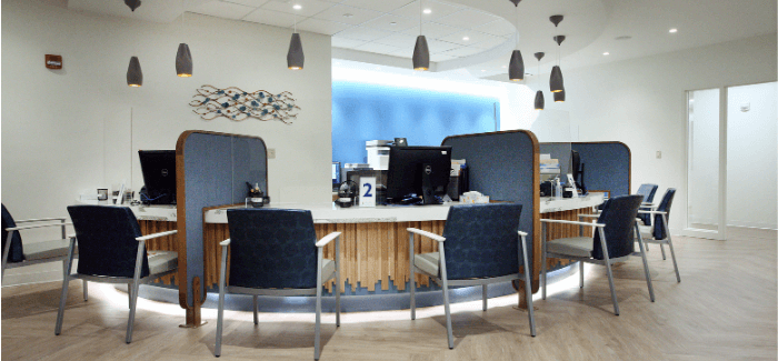 View of reception desk at bethesda