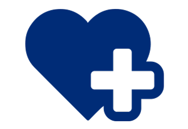 Blue icon of heart