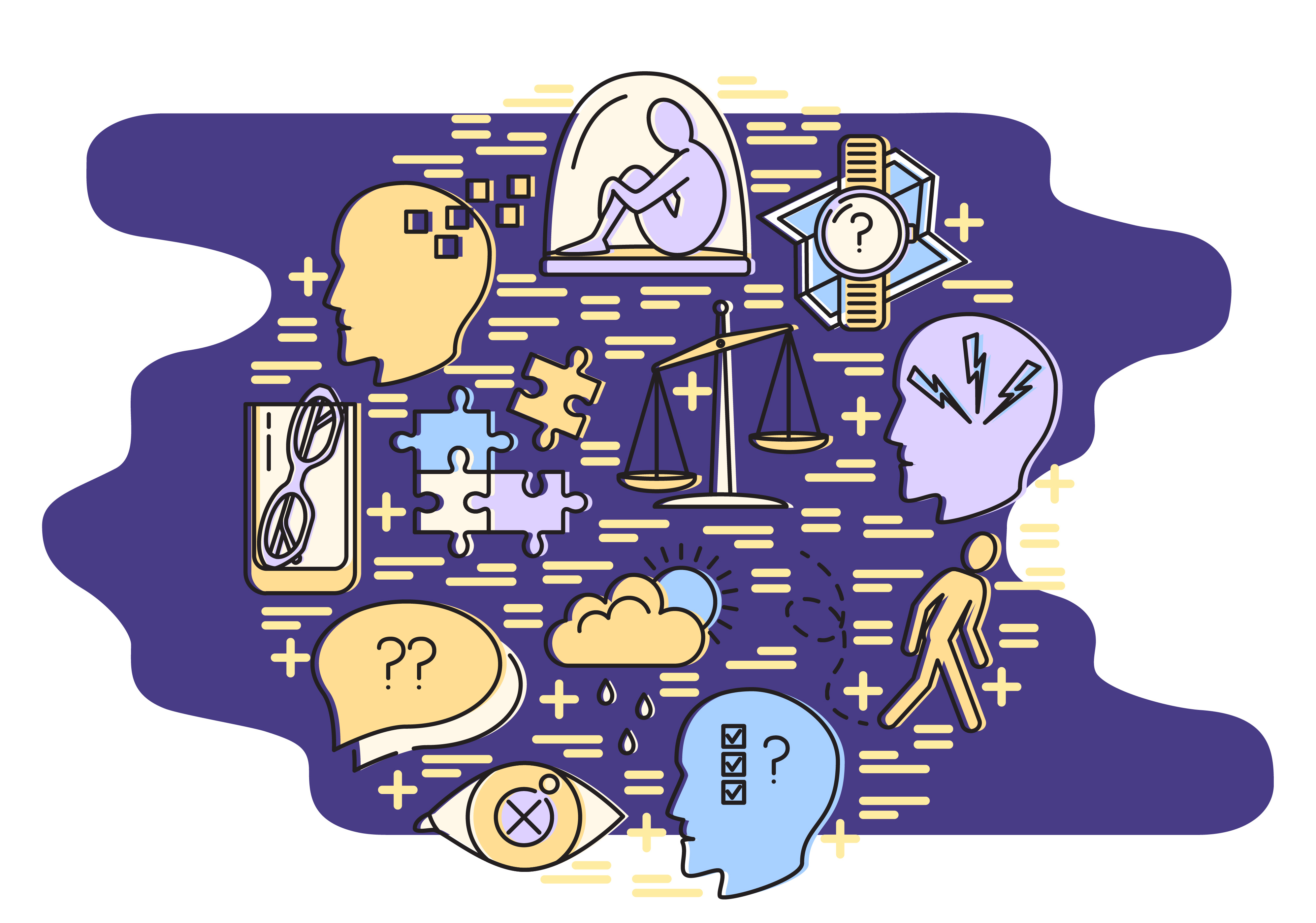 Graphic of various mind drawings