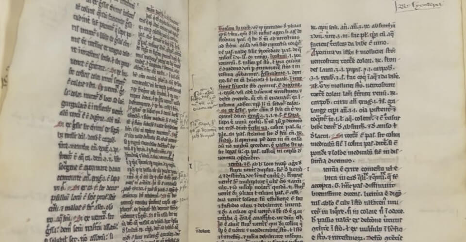An ancient text with black writing