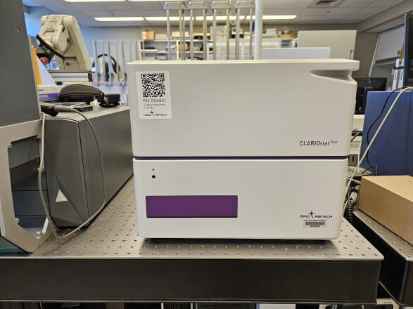 High throughput plate reader in a laboratory