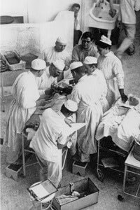 Archival photo of operating room