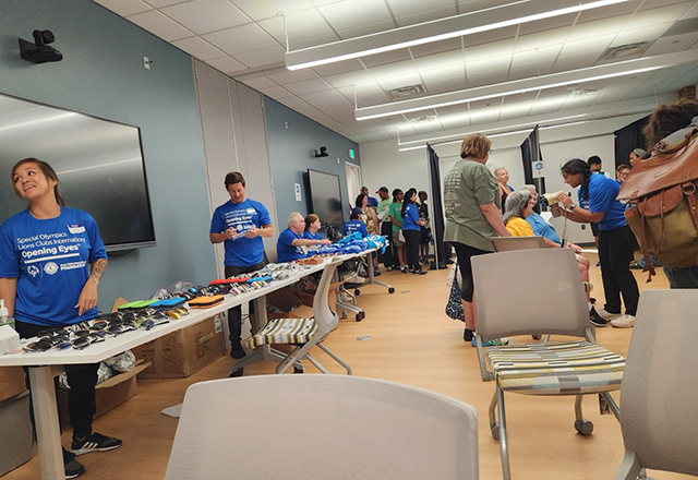 volunteers at the event