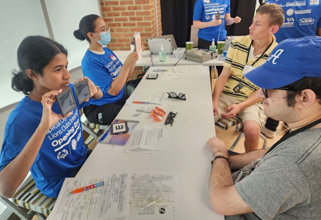 volunteers at the event