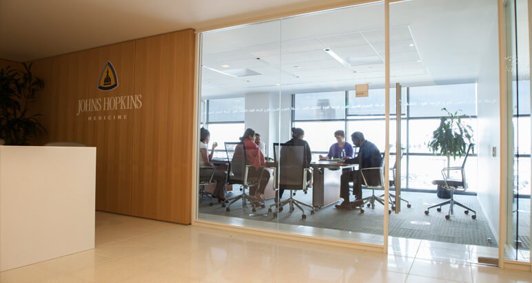 Meeting in Johns Hopkins meeting room