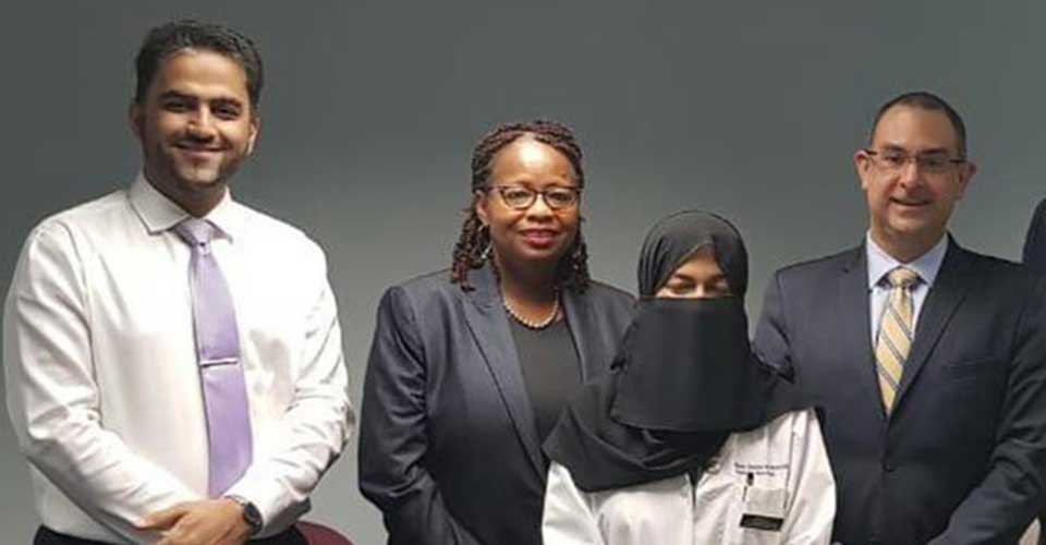 Team of stroke experts posing together