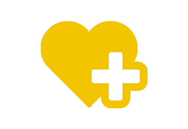 a heart with a health cross