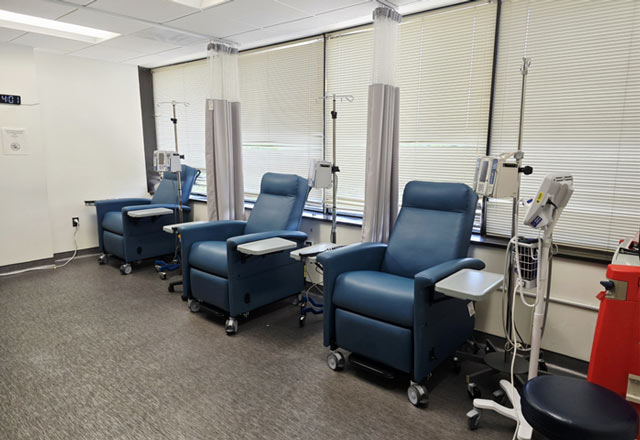 Inside of the Johns Hopkins Knoll North Infusion Center