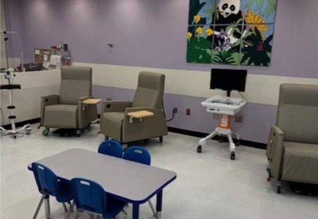 Pediatric Infusion Clinic in the David M. Rubenstein Child Health Building